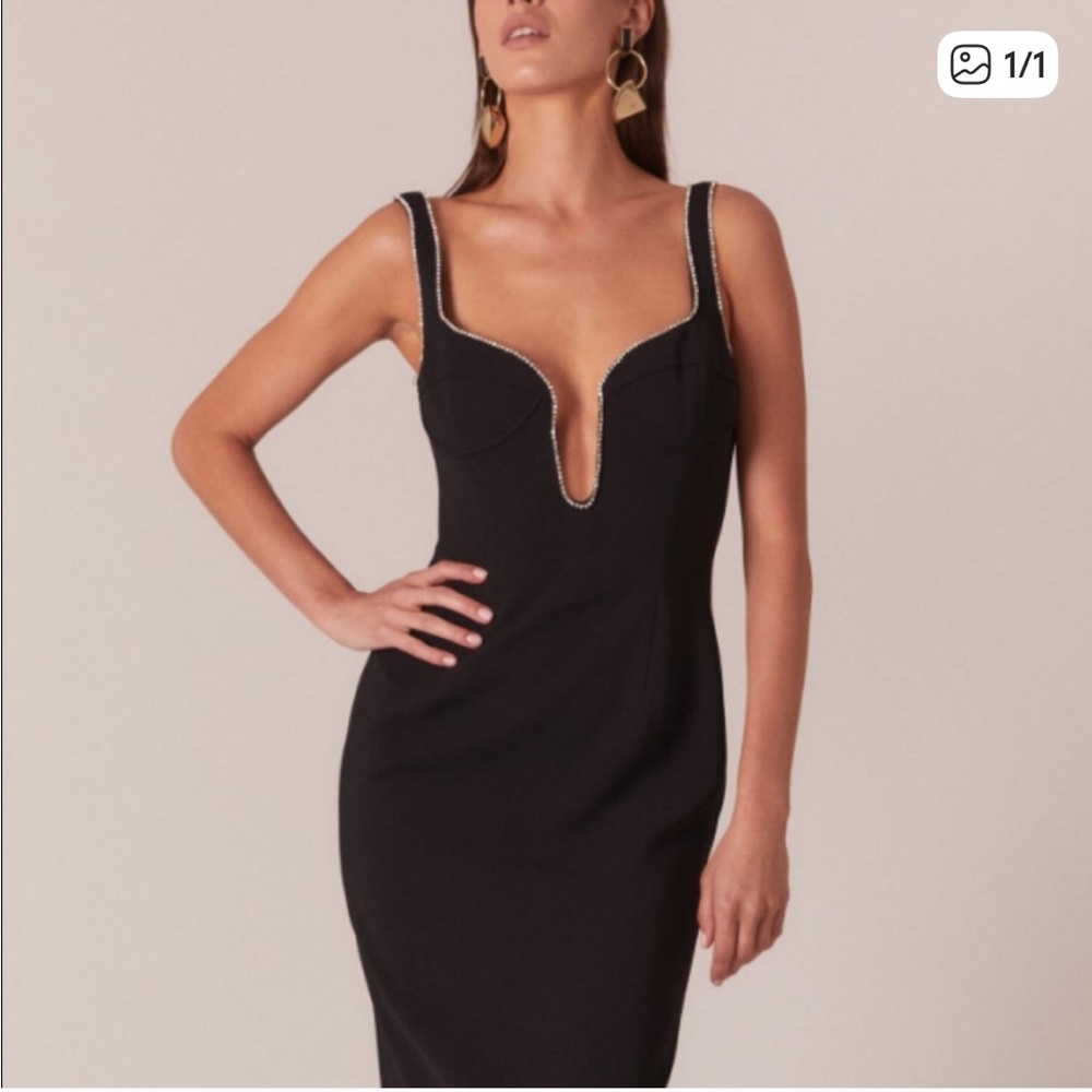 Bardot Brooklyn Black Midi Dress